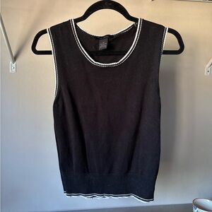 The Limited Black Tank Top with White Accents
